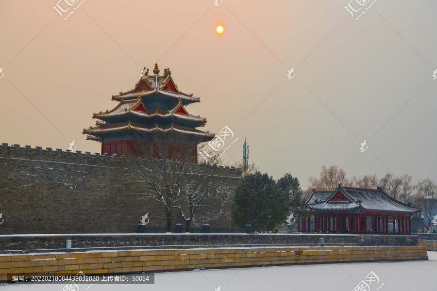 北京故宫角楼雪景