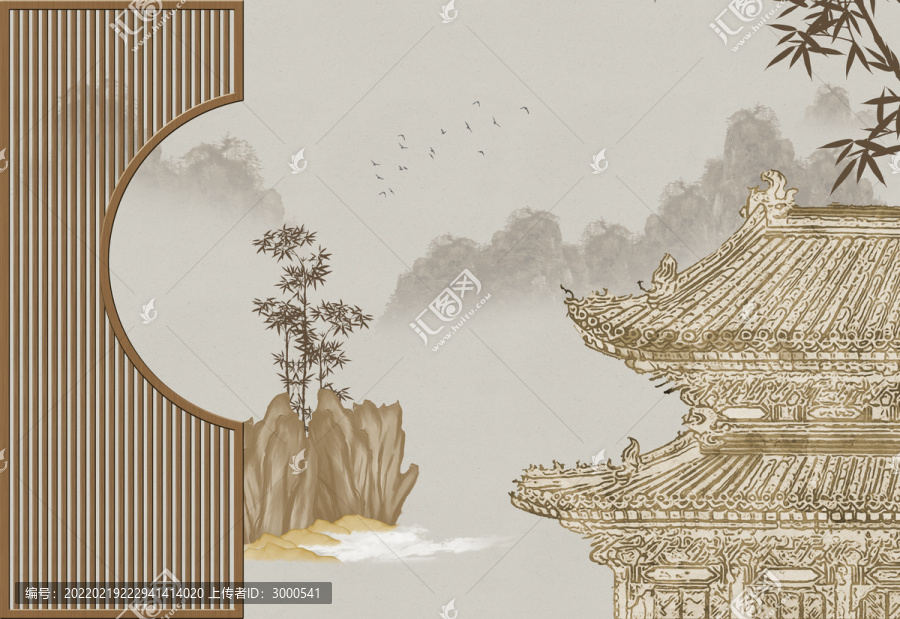 中式意境背景墻