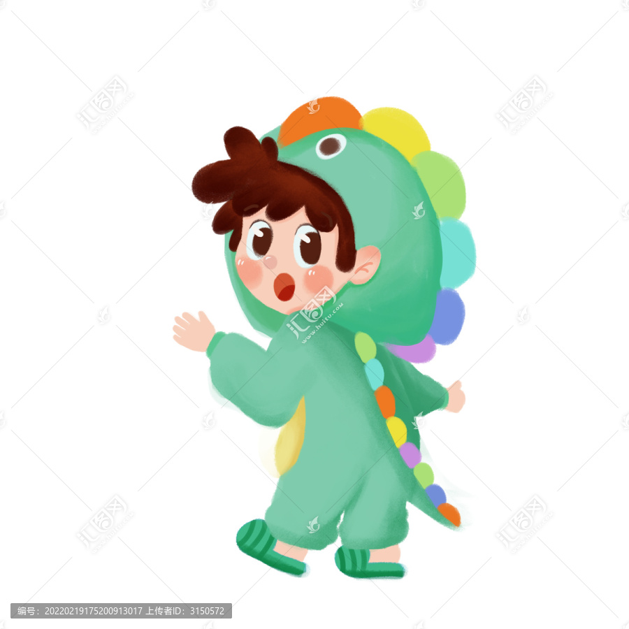 穿睡衣的小男孩