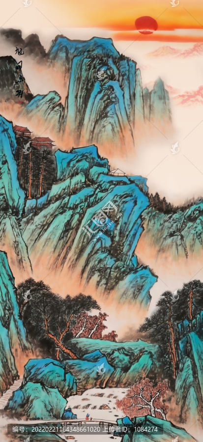 豎幅山水畫