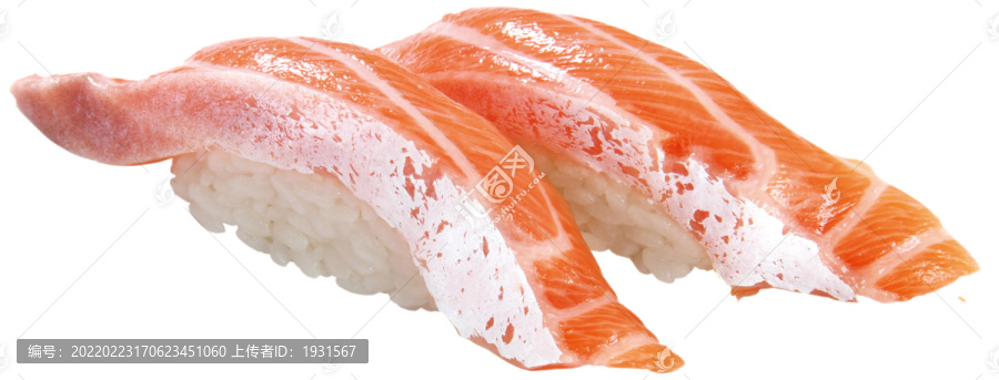 三文魚腩手握透明底大圖