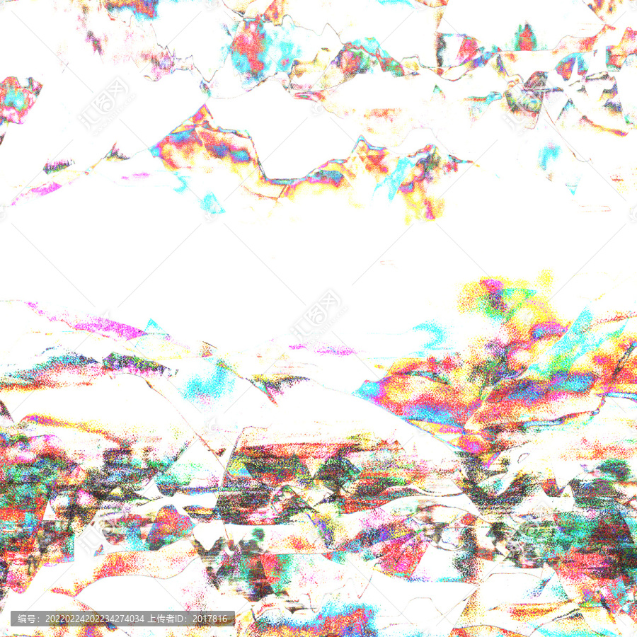 時尚彩色山水背景墻