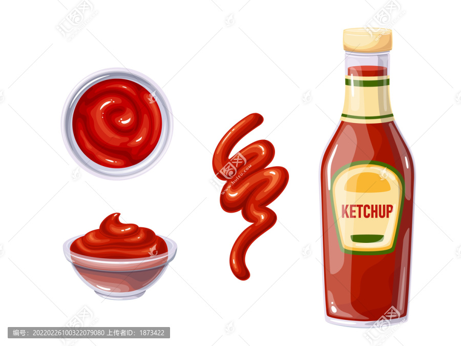 玻璃罐裝番茄醬插圖