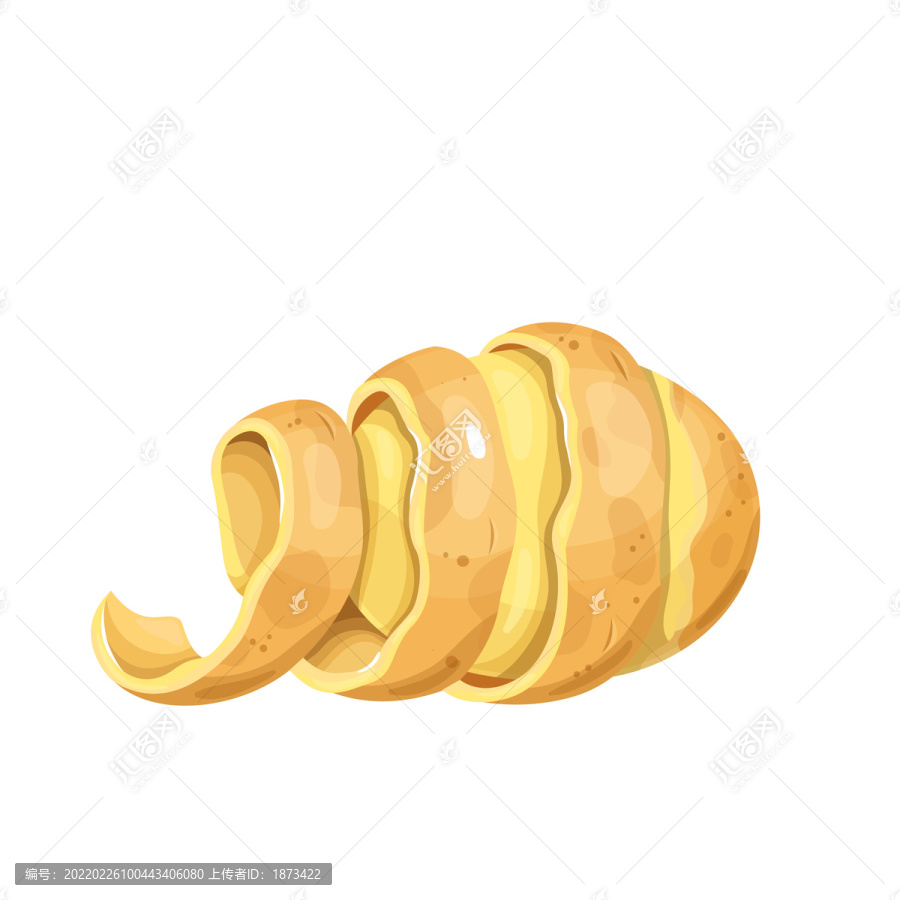 土豆螺旋削皮插圖