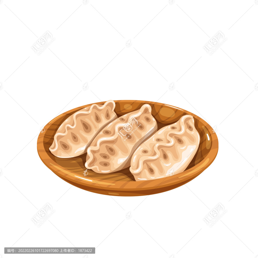 中式水餃面點(diǎn)插圖