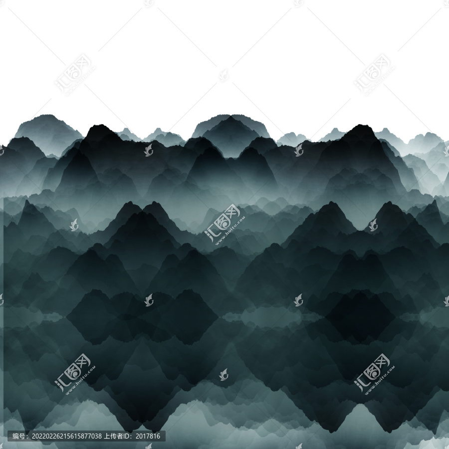 中式水墨山水畫