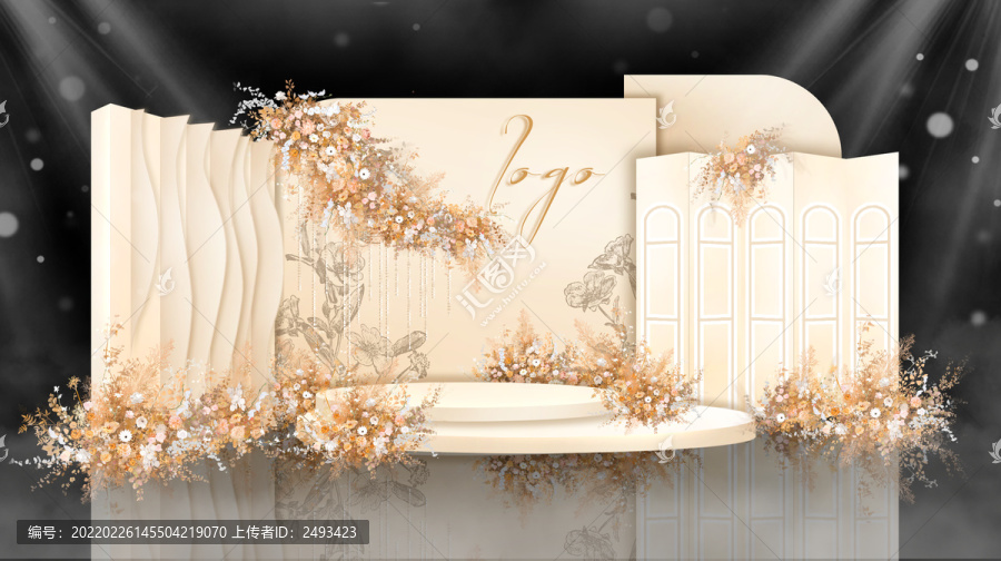 香檳色婚禮迎賓區(qū)