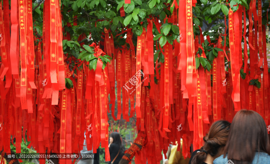 青龙寺祈福带