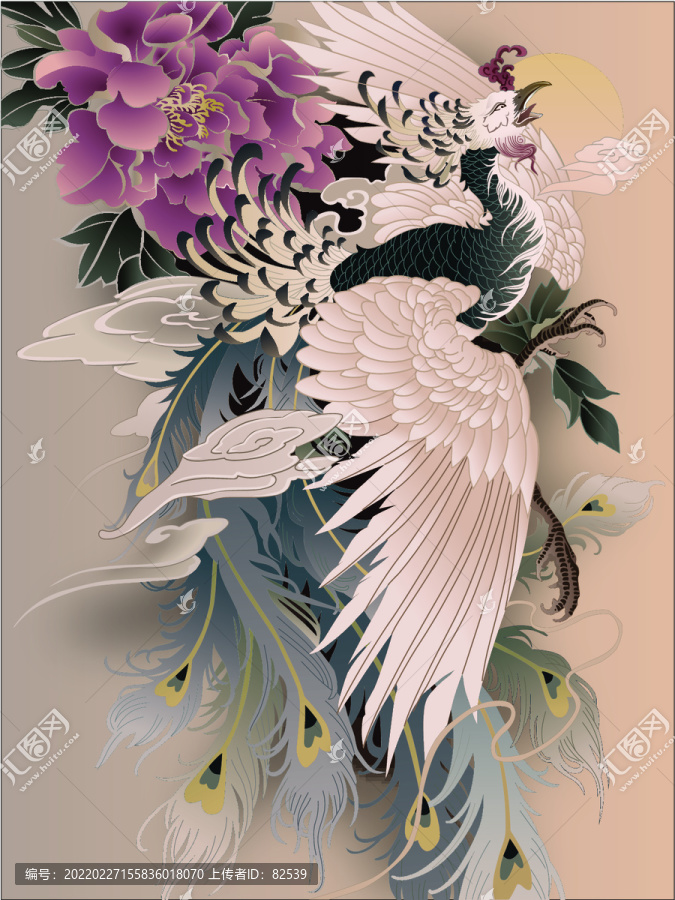 精美國(guó)潮鳳凰圖