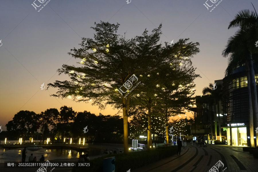 深圳欢乐海岸美食休闲街夜景