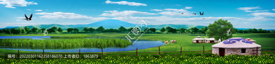 蒙古包春天