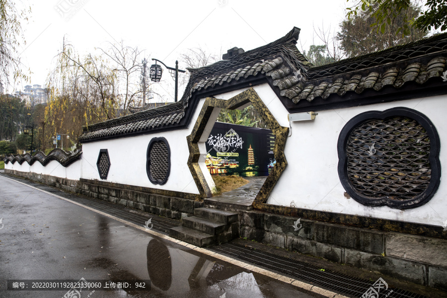 中式景观围墙
