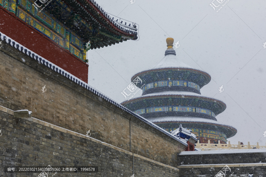 天坛雪景