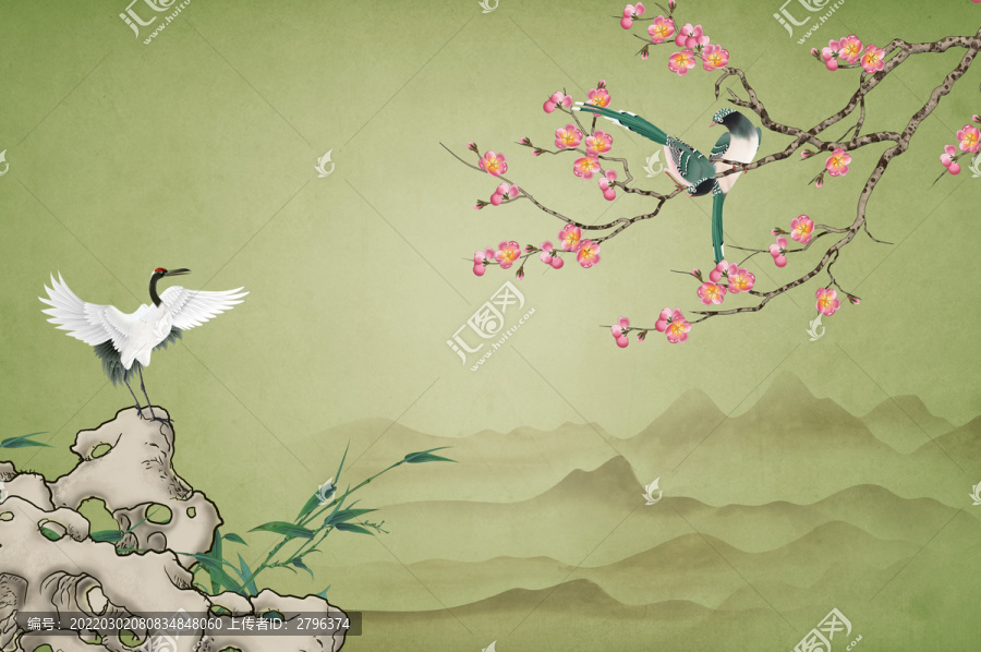 花鳥背景墻