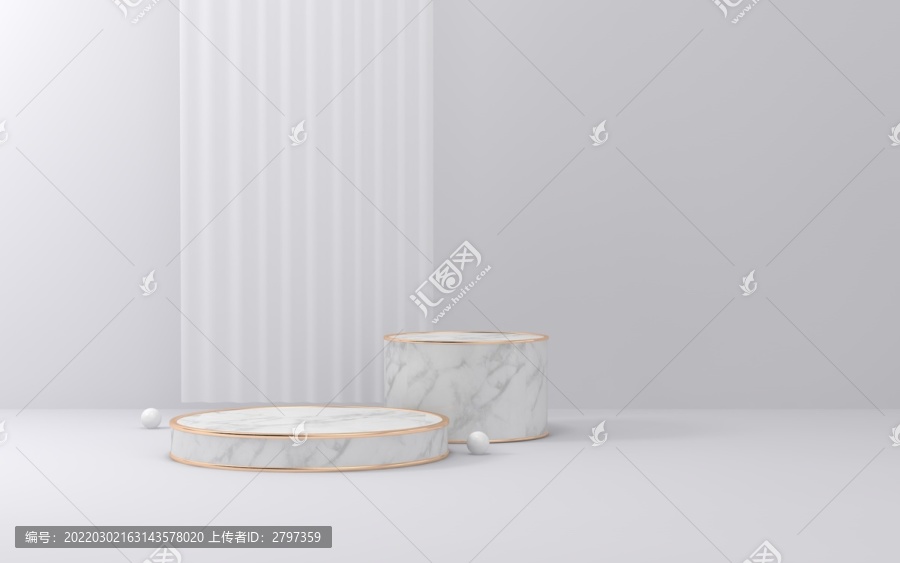 電商展臺活動海報C4D源文件