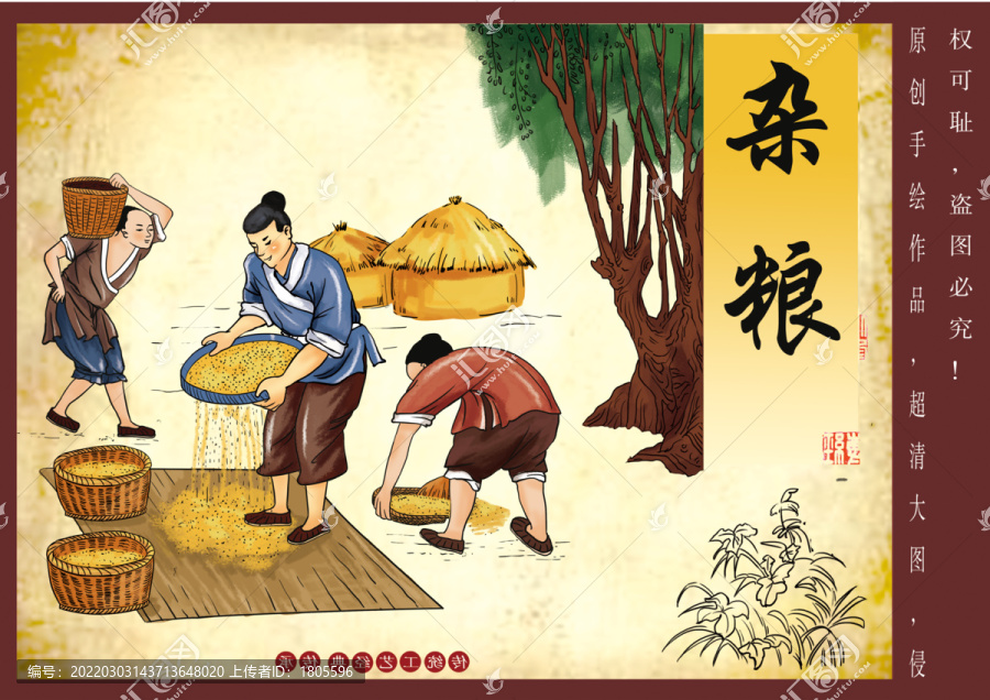 五谷雜糧插畫