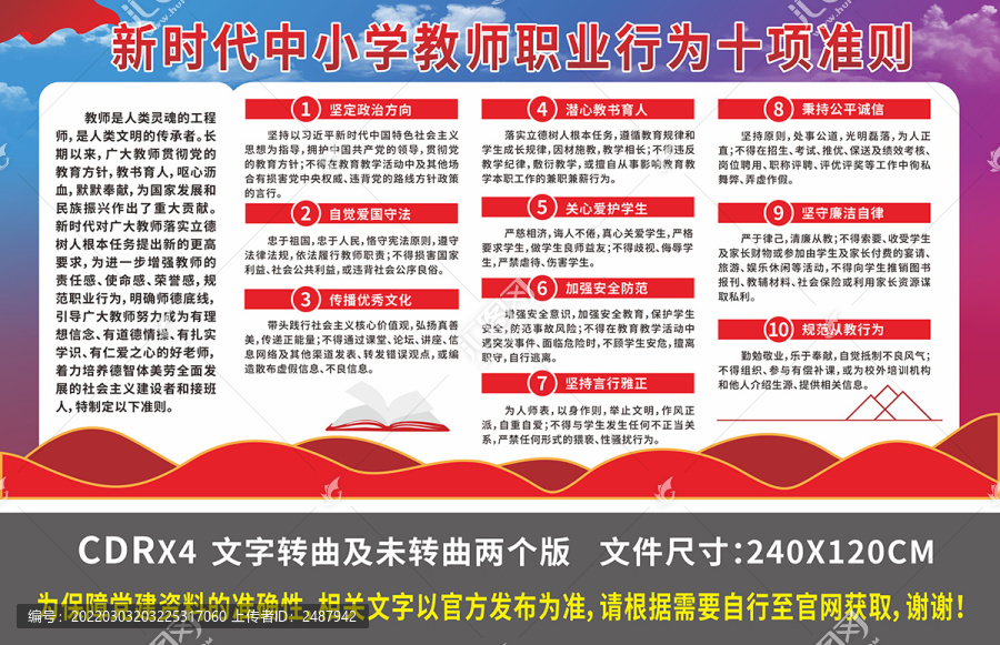 中小學(xué)教師職業(yè)行為十項(xiàng)準(zhǔn)則