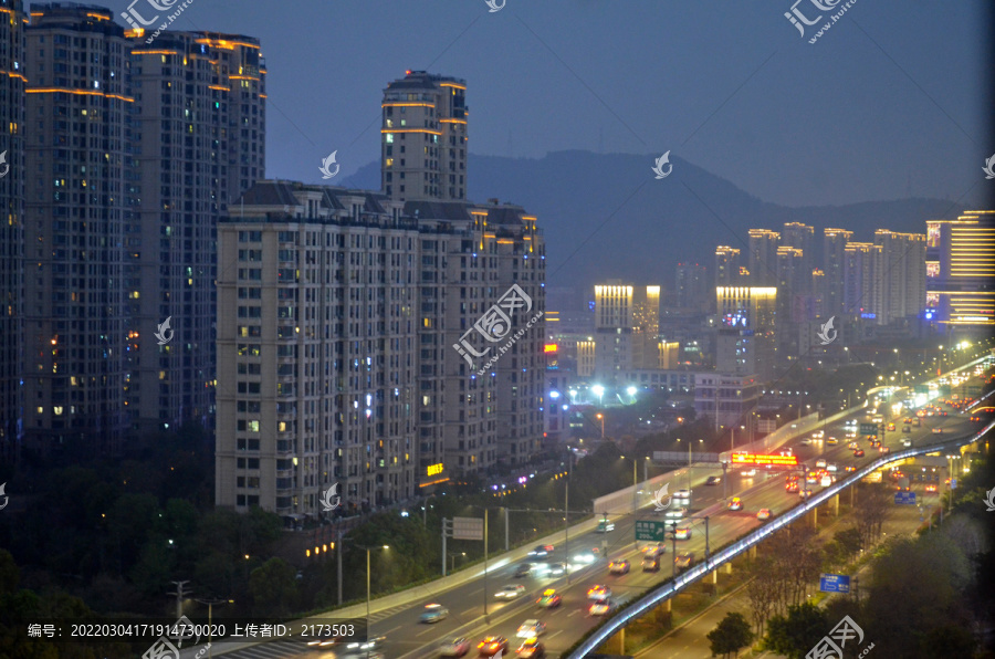 温州瓯海大道夜景