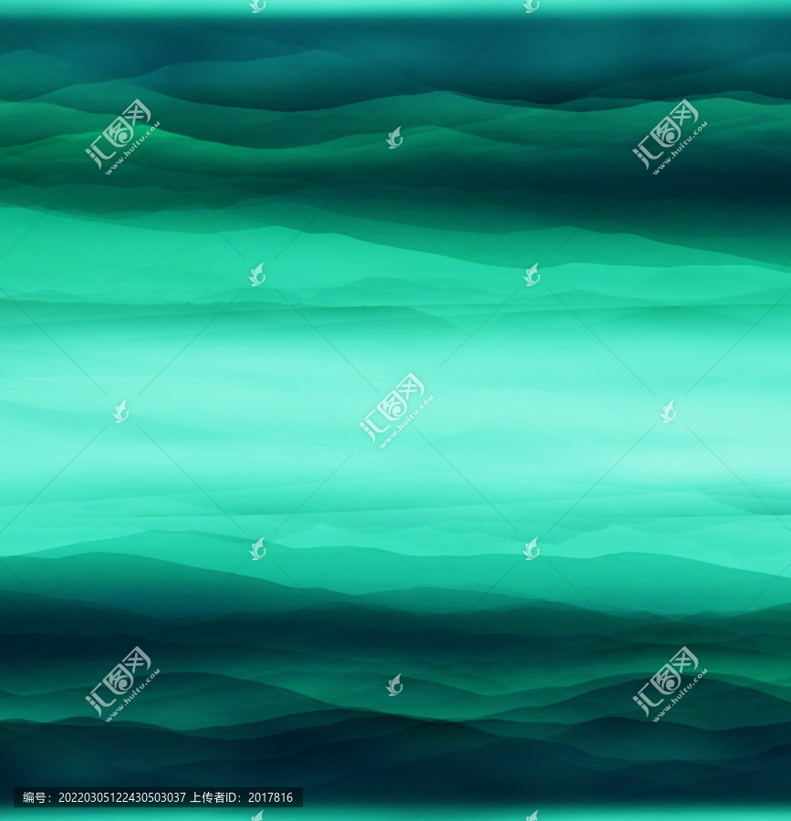 彩色山水