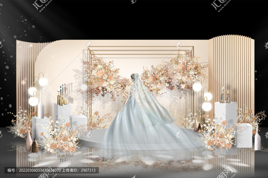 香檳色婚禮效果圖