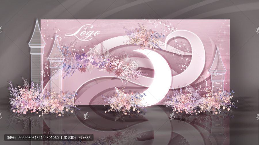 粉色婚禮迎賓