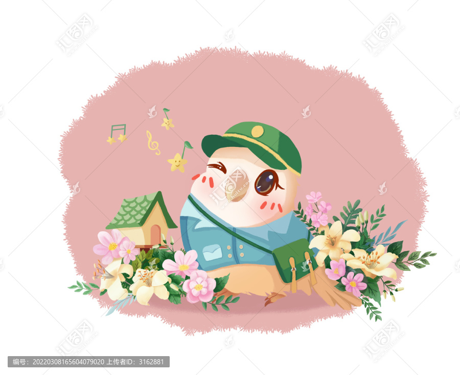 小鳥創(chuàng)意插畫