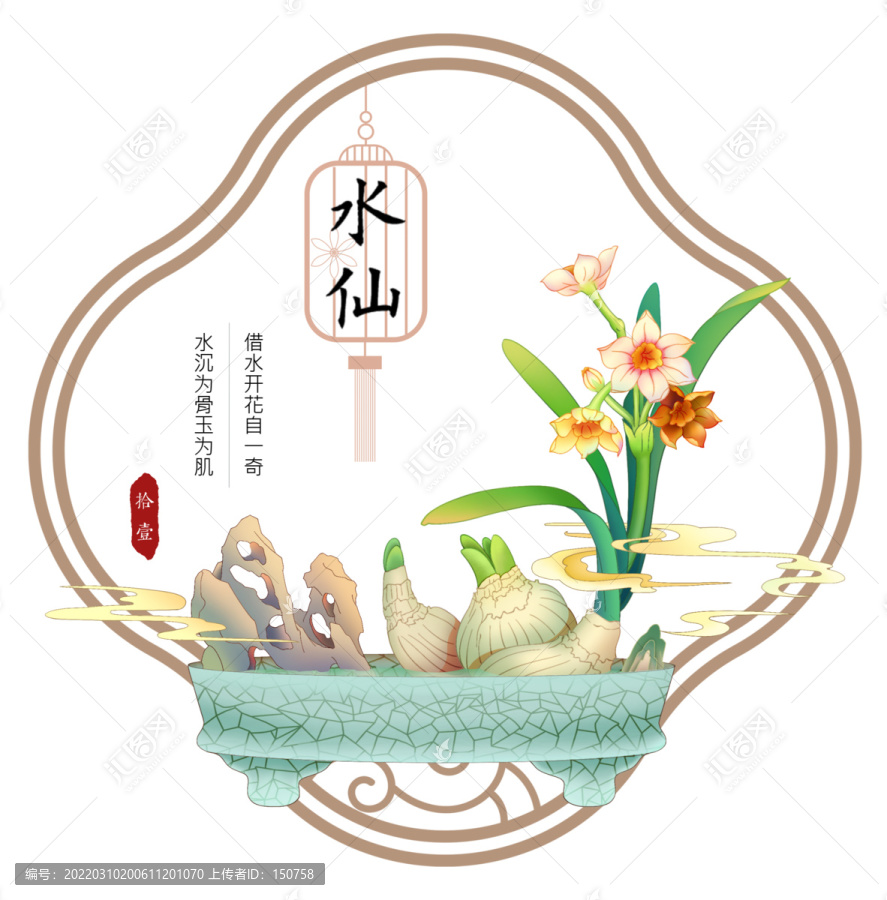 花歷之十一月水仙