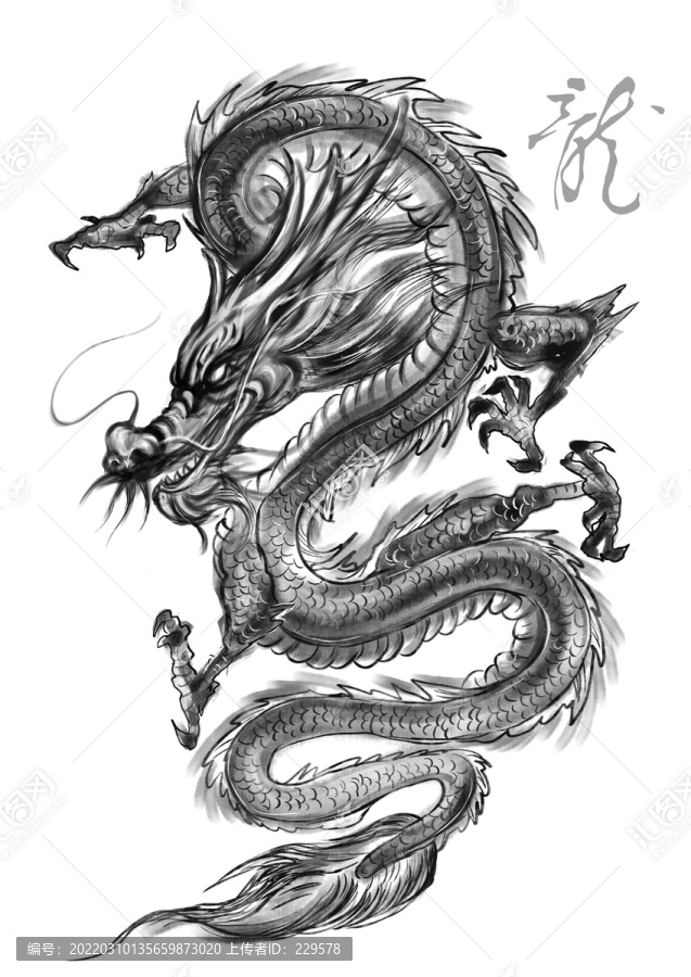 水墨龍