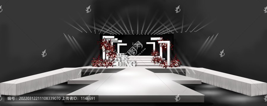 白紅色秀場(chǎng)風(fēng)效果圖