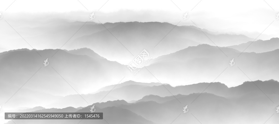 水墨山