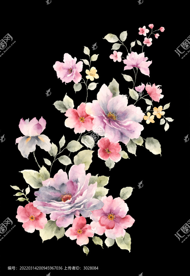 手繪花卉組合