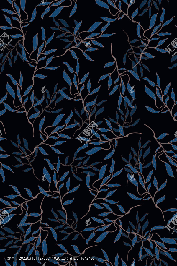 復(fù)古植物圖案