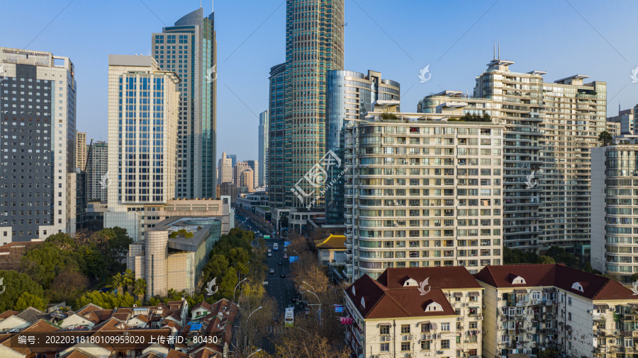 上海黄浦区航拍全景