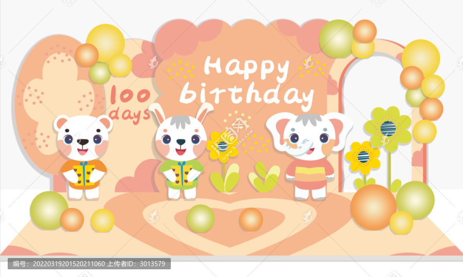 寶寶宴布置生日宴美陳舞臺設(shè)計