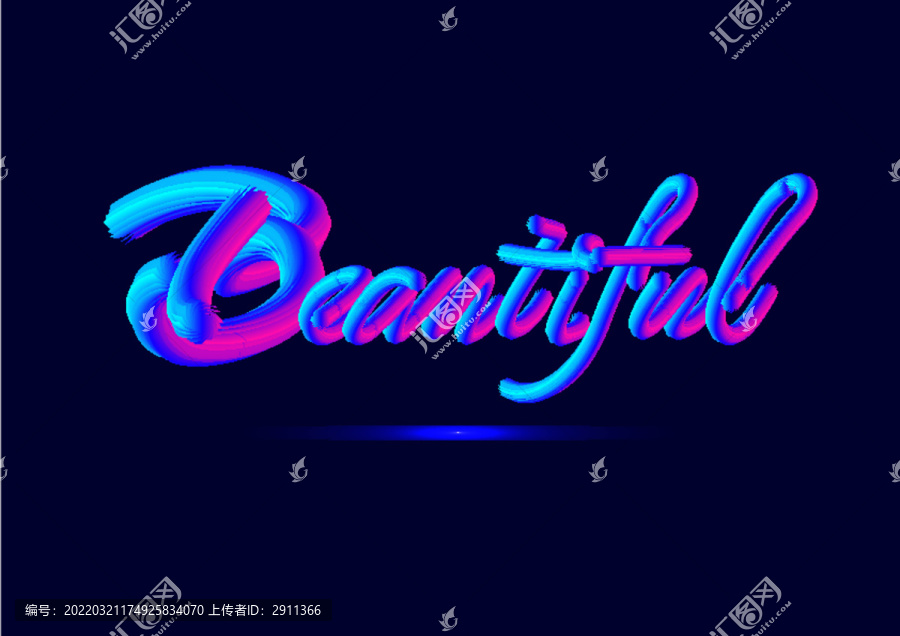 beautiful酷炫字體