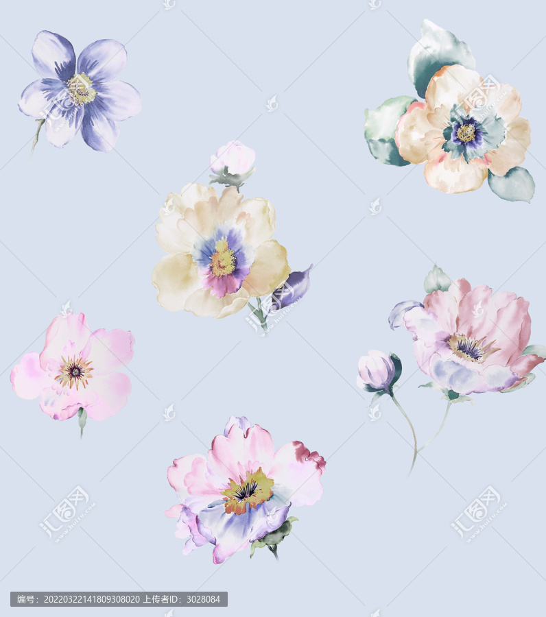 水彩小花