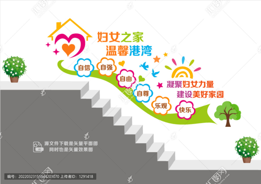 婦女之家階梯墻