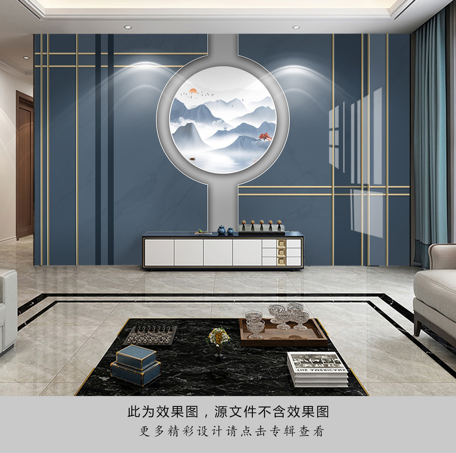 大理石組合背景墻