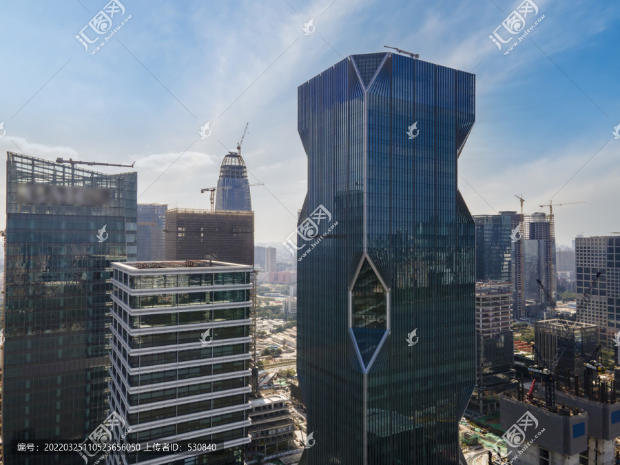 航拍广州市中心摩天大楼