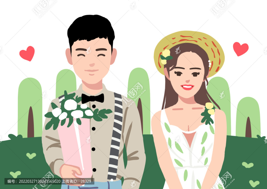 可愛卡通情侶頭像
