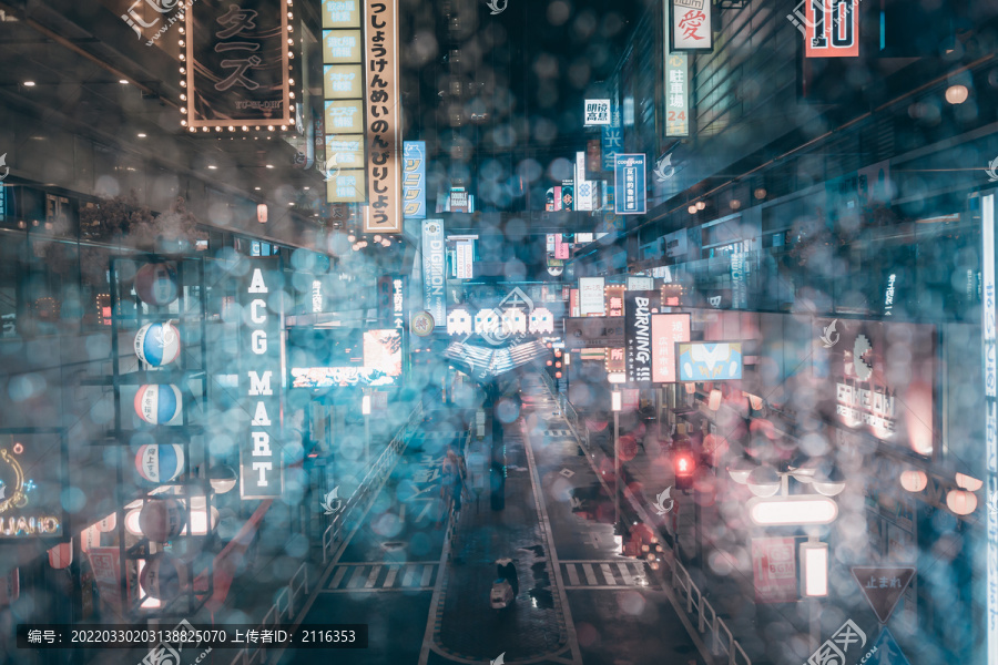 食番町广场街道夜景