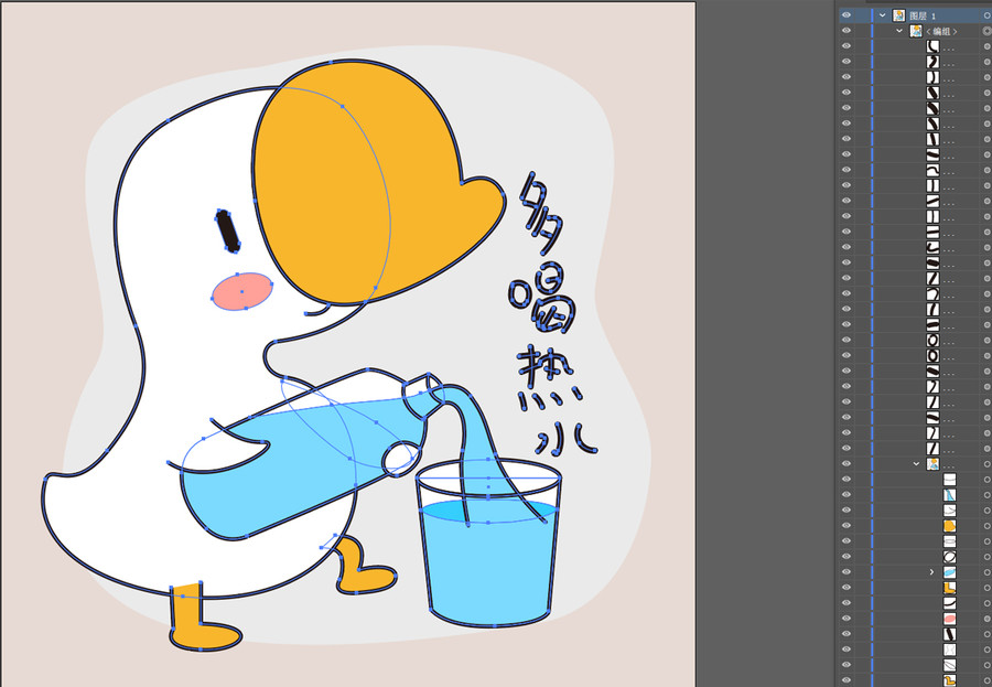 莫說鵝卡通鵝手機殼圖多喝熱水