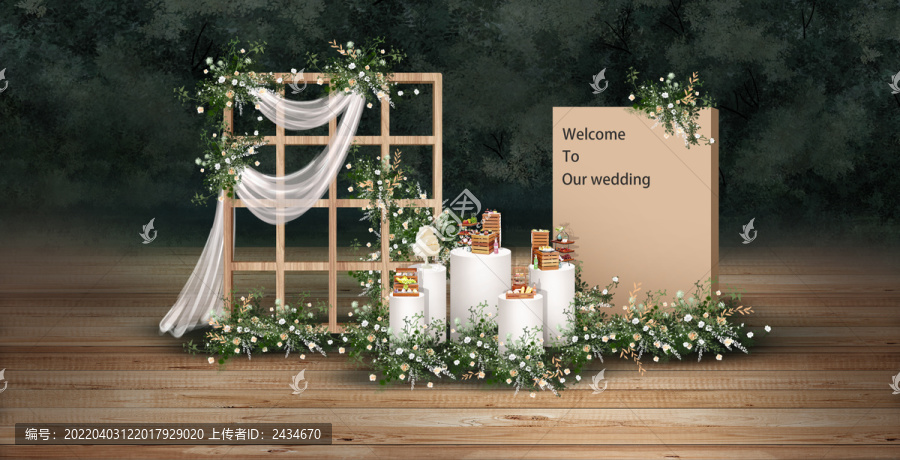 戶外婚禮甜品區(qū)