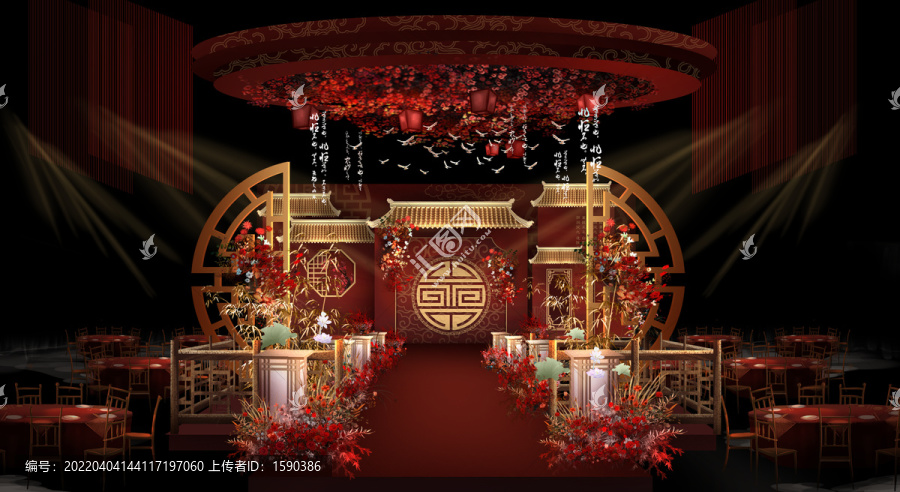 中式婚禮效果圖