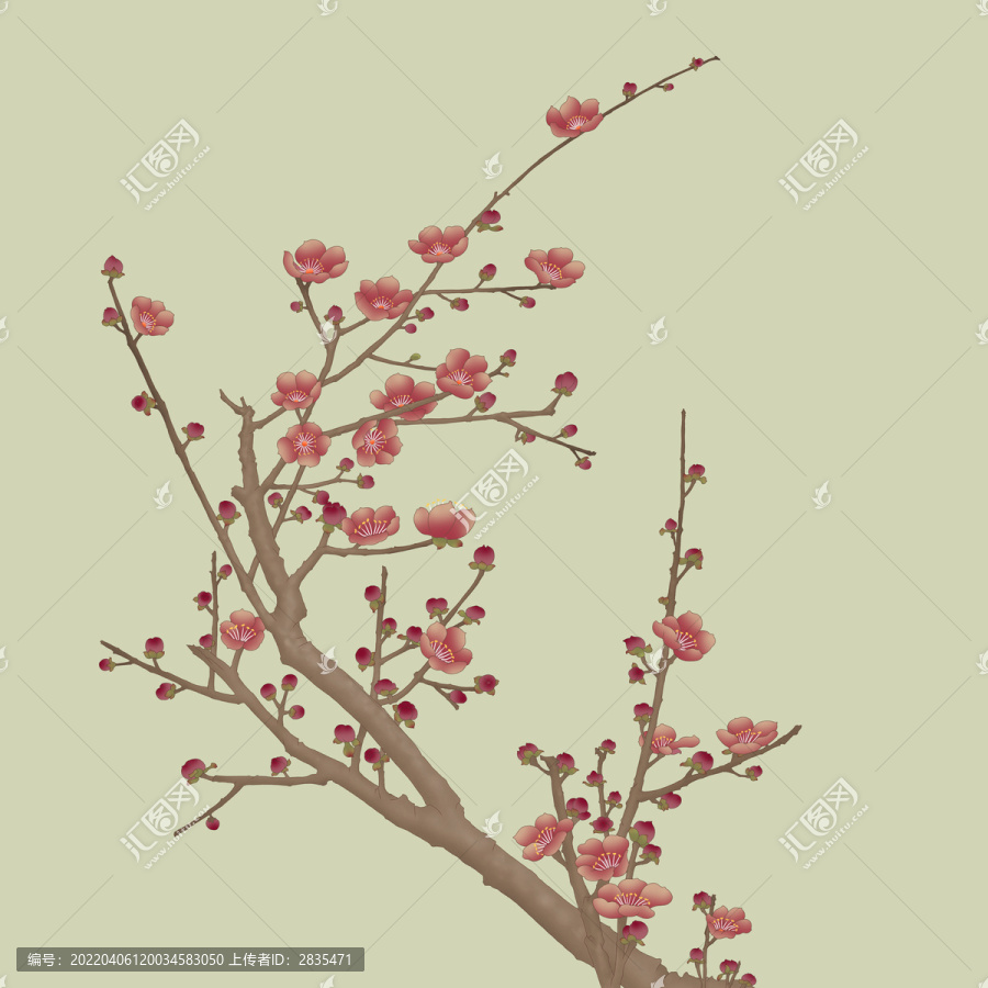工筆梅花