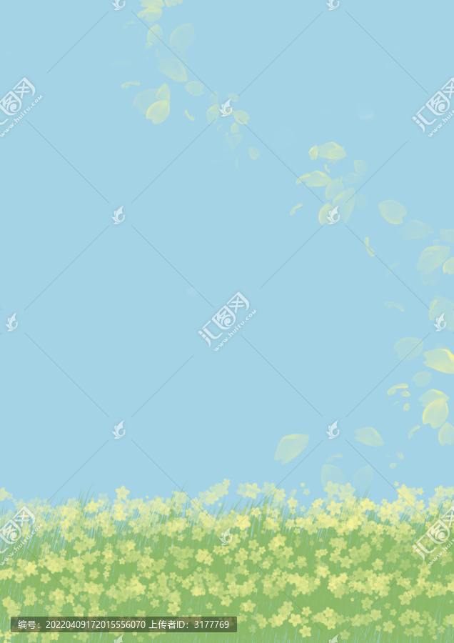 春天夏天海報(bào)手繪畫