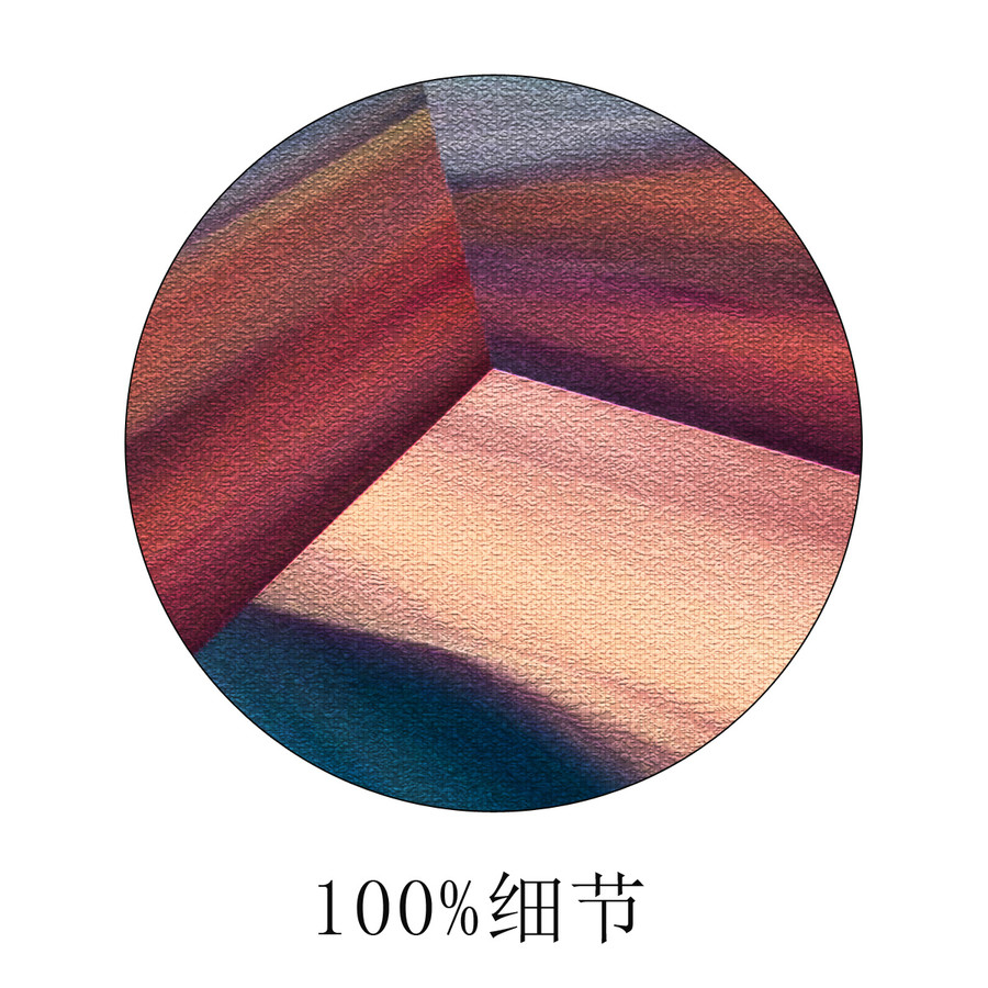 藍(lán)紅幾何空間感抽象雙聯(lián)裝飾畫(huà)