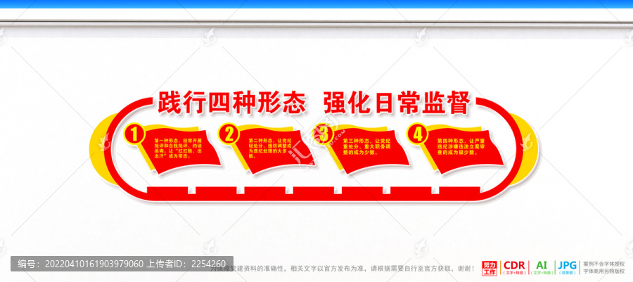 監(jiān)督執(zhí)紀(jì)四種形態(tài)黨建文化墻
