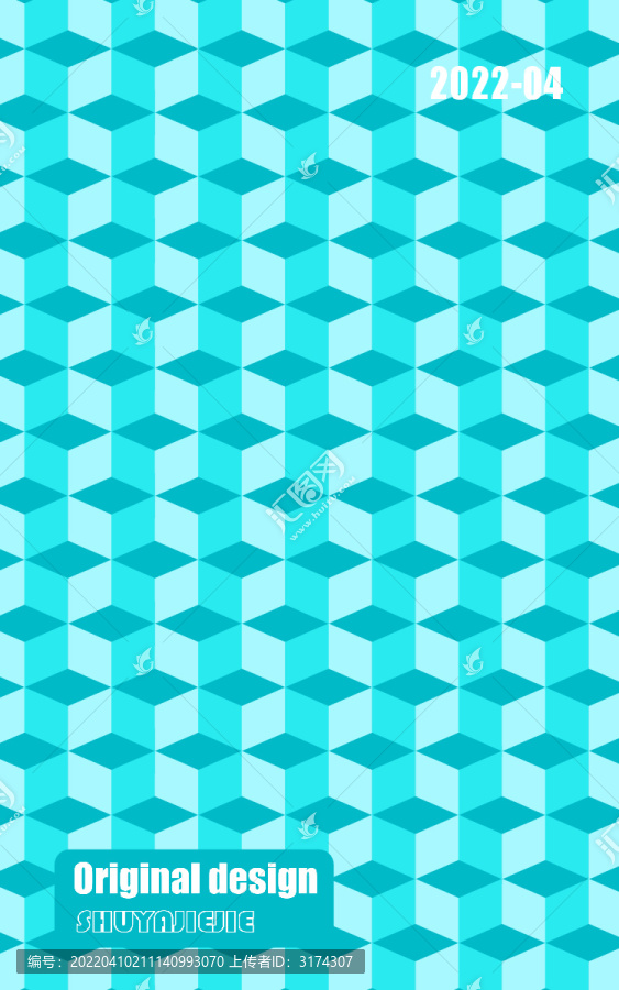 3D立方體晶格背景