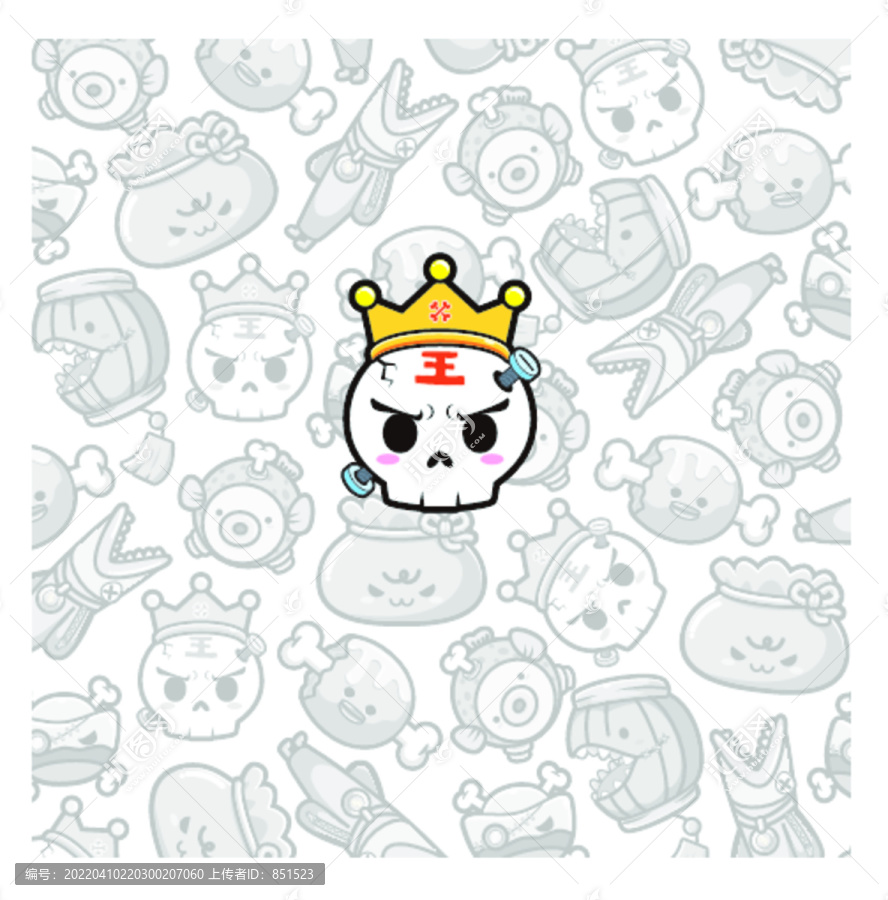 AI矢量潮流元素插畫虎印花